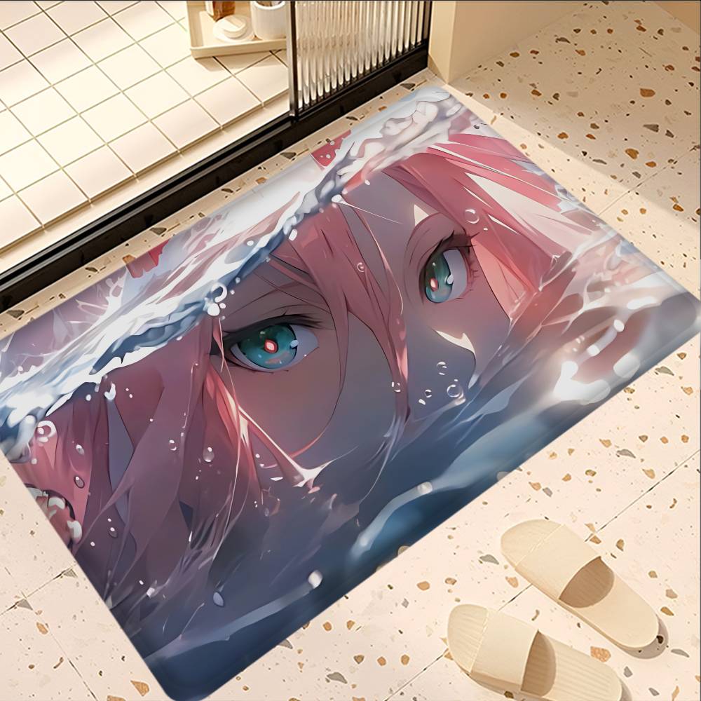 

Z-Zero T-Two Darling In T-The F-Franxx Door Mat Room Bedroom Decoration Balcony Anti-Slip Doormat Living Room Doormat Area Rug 40x60cm