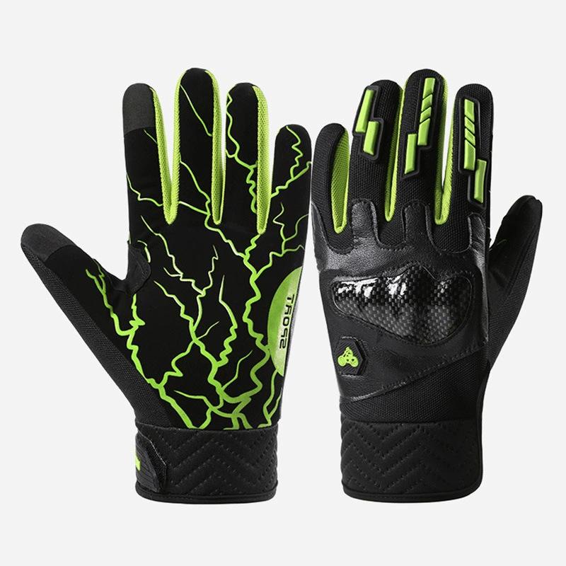 Gloves men's riding motorcycle four seasons full finger touch screen thin breathable knight locomotive off-road gloves anti-drop summer