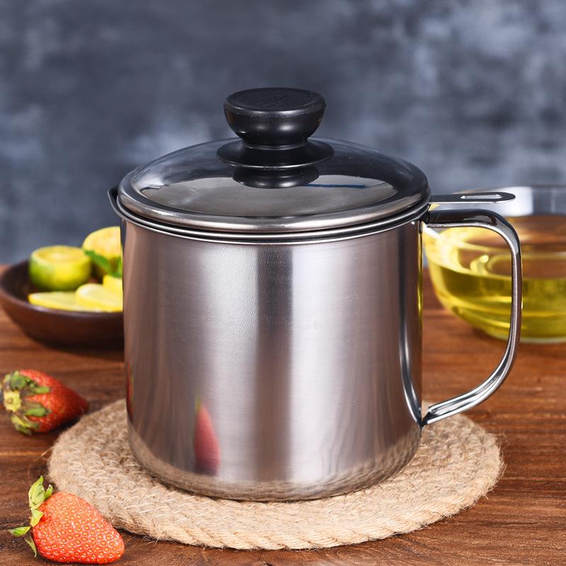 

Stainless Steel Drinking Cup with Lid and Handle, Children s Cup, Tea Cup, Oil Pot Standard