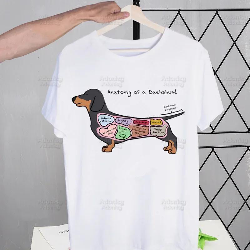 Anatomy Dachshund Dog I Do What I Want T Shirt  Men Retro Washed Tops Tees Harajuku Tshirt Streetwear Hip Hop Male T-shirts