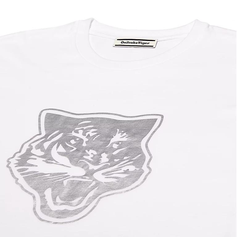 ONITSUKA TIGER Animal Pattern Print Short Sleeve T-Shirt Unisex Tops White 2183A460-102