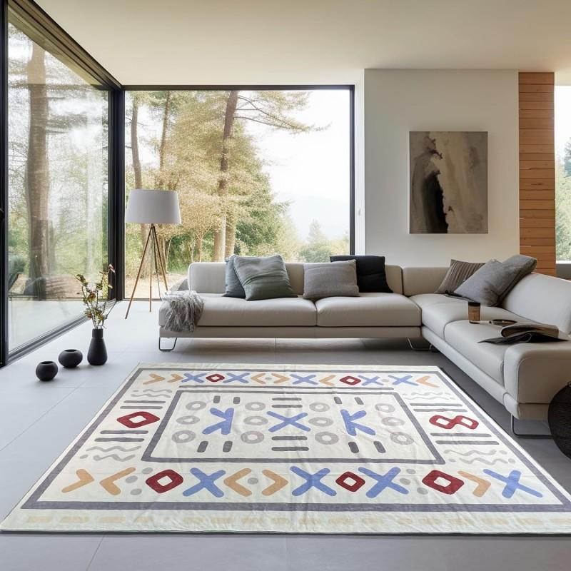 Simple Line Print Carpet for Home Living Room Full Spread Coffee Table Sofa Big Size Rug Homestay Hotel Decoration Anti-slip Mat