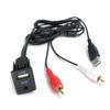 3.5mm Aux USB to 2 RCA Male Stereo Socket Extension Cable