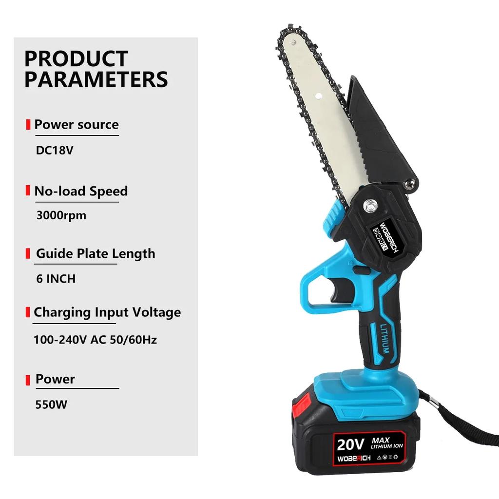 4 inch/6 inch mini ferăstrău electric drujbă ferăstrău fructifer pomi fructiferi prelucrarea lemnului unelte de grădinărit tăietoare de lemn portabile pentru baterie Makiita 18V