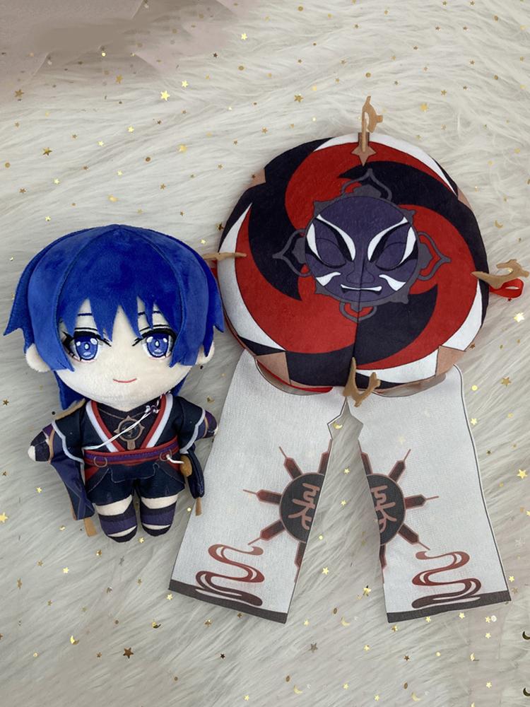 Scaramouche Plush Doll Genshin Impact Game Character Stuffed Toy Soft Cosplay Costume Figurine Gift for Kids Children Birthday