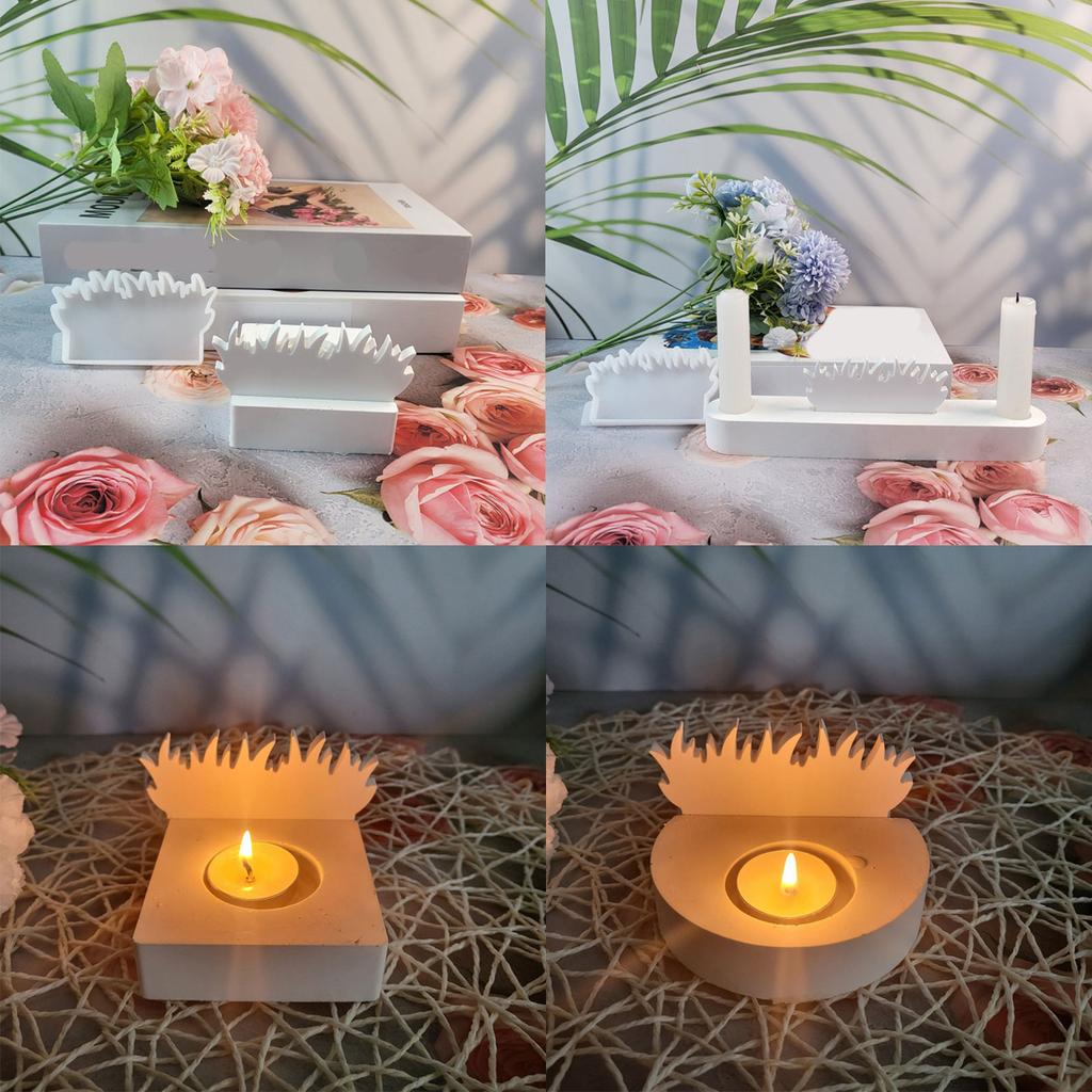 Fence Candle Holder Molds Lawn Silicones Molds Birds Candle Holder Molds for Making Tealight Holder Art Craft Project