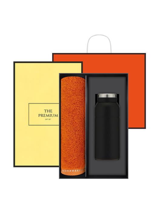 Songwol towel solid bamboo fabric plain & tumbler dark gray black