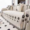 Cute Cat Chenille Sofa Towel for the Living Room, Nordic Style Home Decor with Tassel Edges, Three-Seater Sofa Set