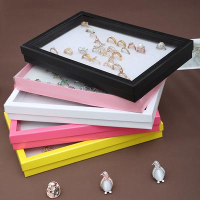 Portaanelli Espositore per Anelli Custodia Nera Organizer per Gioielli con Coperchio Trasparente Scatole per Anelli per Anelli Multipli(Organizzatore per Anelli, 100 Scomparti)