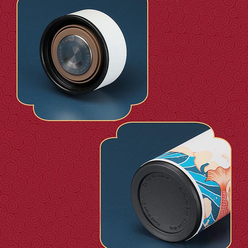 Intelligent Temperature Display Thermos Cup Chinese Style Trend Creative Water Cup Literary Male and Female Students Portable Tea Cup