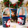 Large Capacity Christmas Denims Bag Fabric Holiday Party Decoration Carryall Top Sale