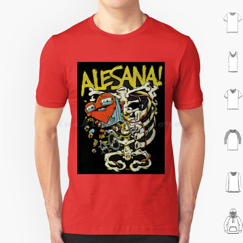 Alesana 12 T-Shirt Große Größe 100% Baumwolle Alesana Skelett Herz Szene Emo Scenemo Punk Band Post-Hardcore Hardcore Goth Gothic