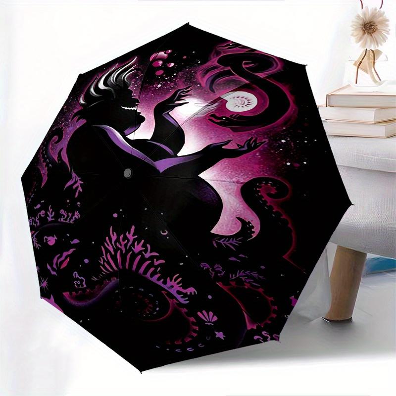 

Disney Villains Ursula Automatic 3-Fold Umbrella Design, Cute Cartoon Pattern, Portable Outdoor Umbrella, Perfect, Holiday Gift for Disney f