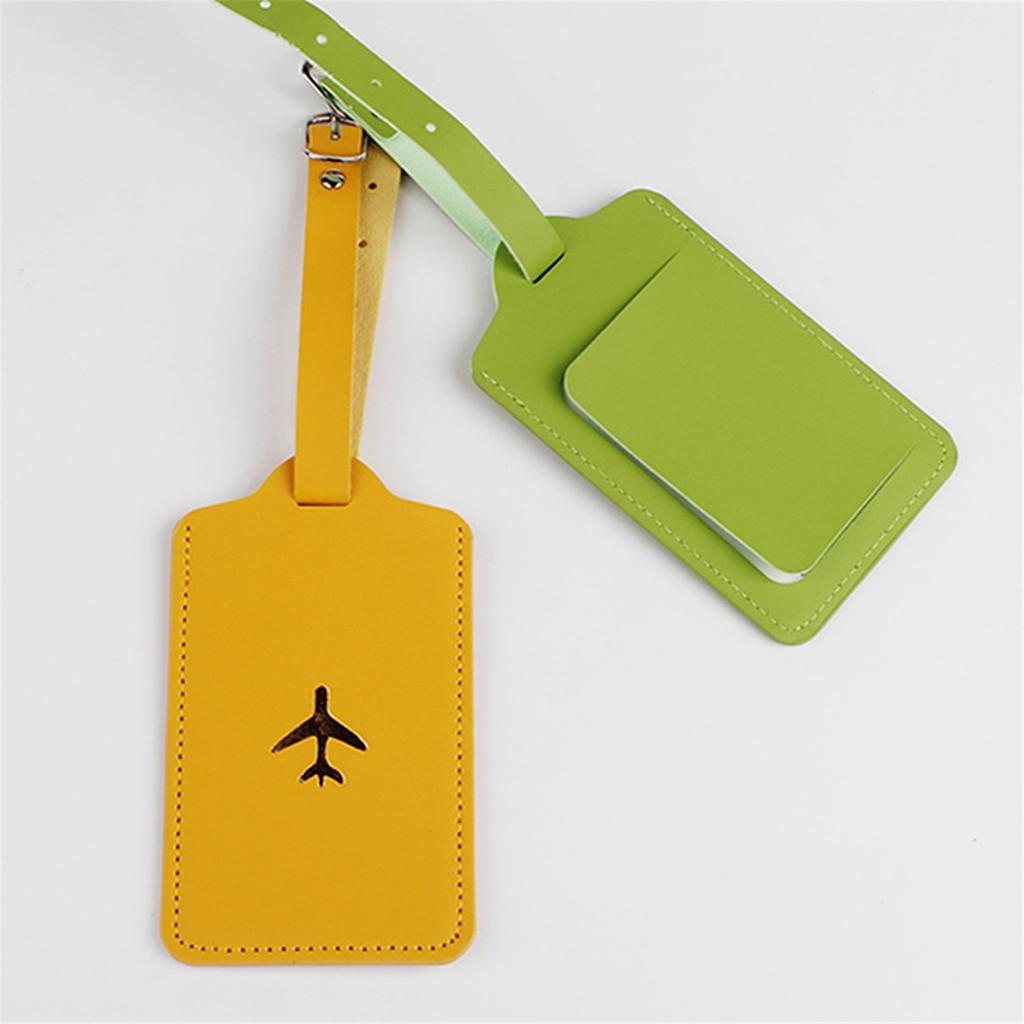 Suitcase Tags Luggage Tag Baggage Backpack Soft Tags with Strap Name ID Address Card Baggage Identifier Travel Accessory