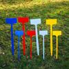 Bunte Plastik-Gartenspieße und -Schilder