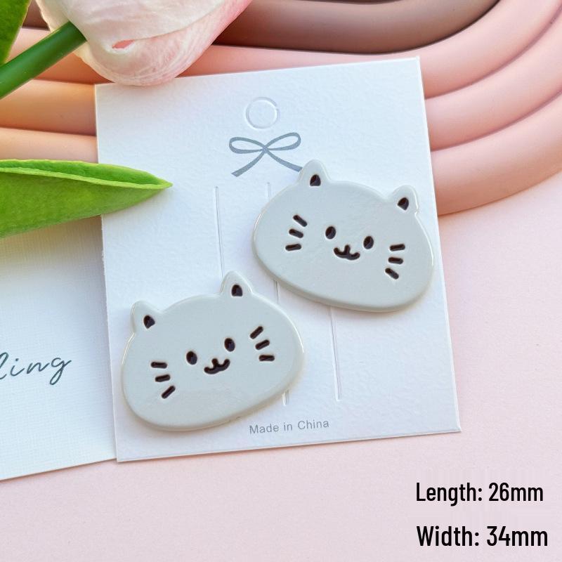 Cute Kitten & Fish Acrylic Charms: Jewelry, Phone Case, Crocs, Hair Clips & Accessories