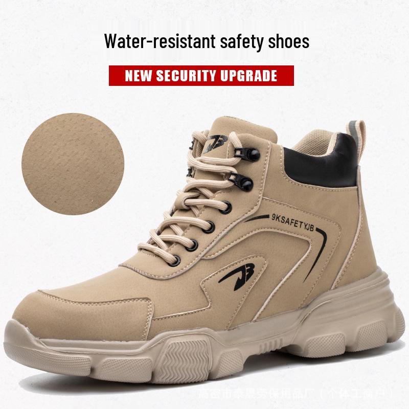Cotton High-Top Foldable Safety Boots - Anti-Smash & Anti-Puncture Work Shoes