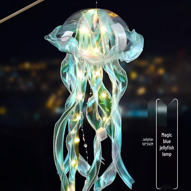 2026 New Year Handmade Jellyfish Lamp Kit | Children s Colorful Dreamy Luminous Lantern