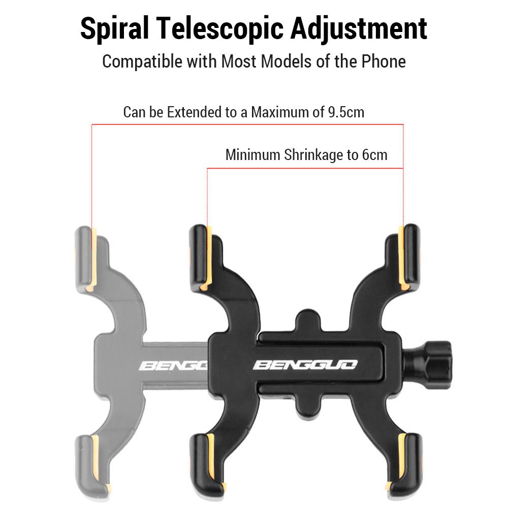 Telescopic Phone Mount Cycle Phone Holder Aluminum Alloy Bike Phone Holder