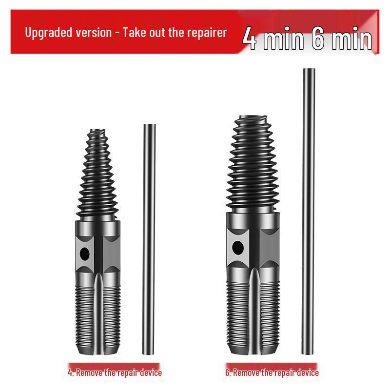 Doppelköpfiger Linksgewinde-Ausdreher für abgebrochene Wasserhahn- und Wasserrohrschrauben