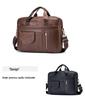 Men's Genuine Leather Business Laptop Briefcase - Large Capacity, Top Layer Cowhide, Crossbody Shoulder Bag