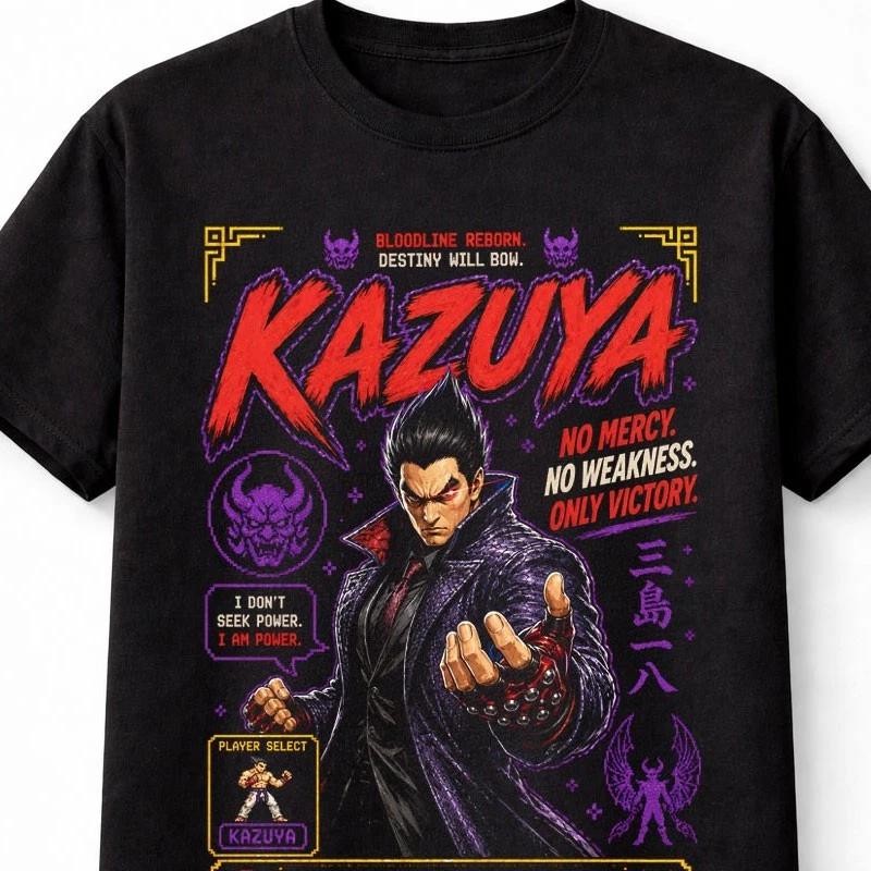 Kazuya Tekken Gaming Arcade Fighter Graphic Unisex TShirt S