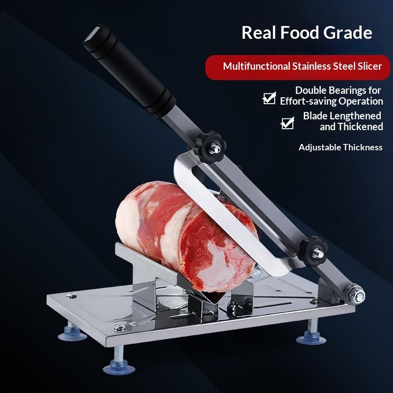 Beef Mutton Roll Slicer Machine Stainless Steel Meat Slicer Beef Thin Slice Frozen Meat Household Barbecue Hot Pot Cooking