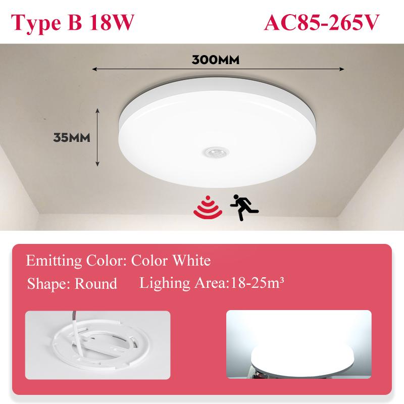 LED Ceiling Lamp Stairs Sensor Aisle Smart Corridor Chandelier Lustre Automatic Luminesce Room House LED Induction Light Ceiling
