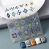 T New 5D Bohemian Ethnic Style Nail Art Sticker Relief Three-dimensional Painted Print Small Pattern Glue Nail