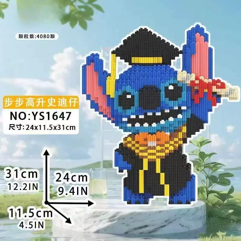 Stitch Blocks Toy Set Halloween Toys Action Figure Building Blocks Kids Toys Micro Blocks Clown Ghost Halloween Decoration Gifts