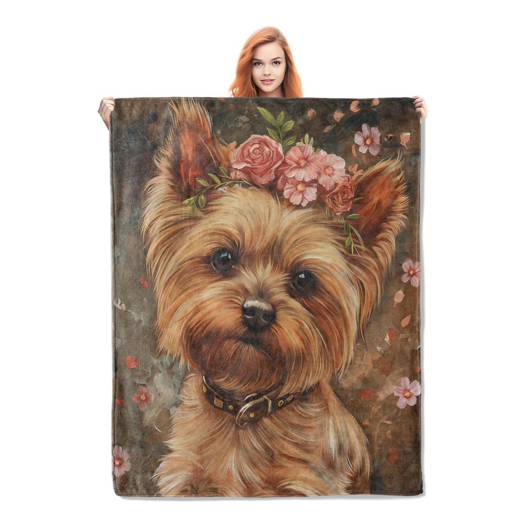 West Highland Terrier Terrier Fleece Blanket Cute Westies Dog Throw Blanket Super Soft Warm Flannel Blanket for Couch Bed Decor