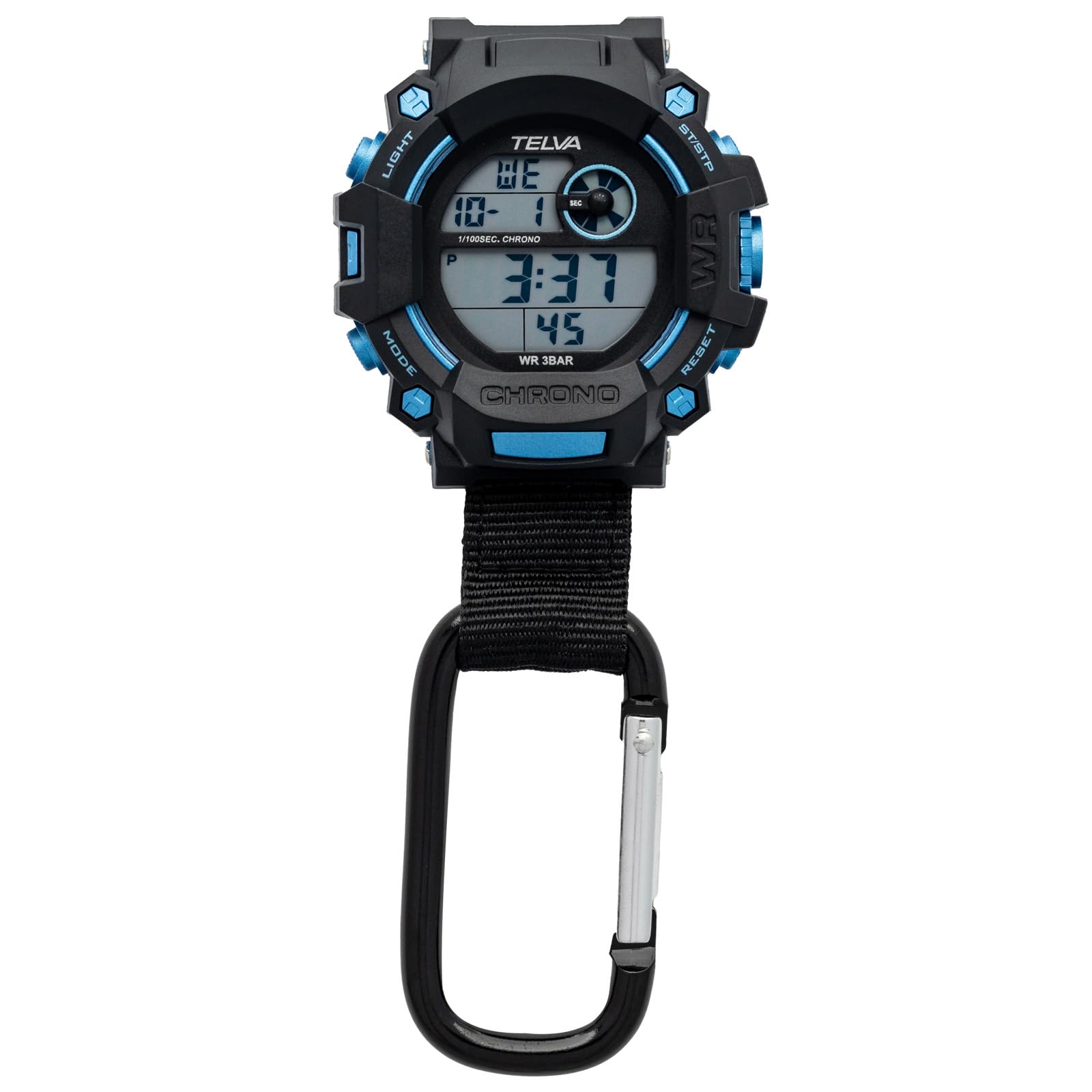 Часы-брелок CREPHA, часы-карабин, цифровые, водонепроницаемые, легко читаемые, идеально подходят для активного отдыха, походов, рыбалки, сумок и рюкзаков,