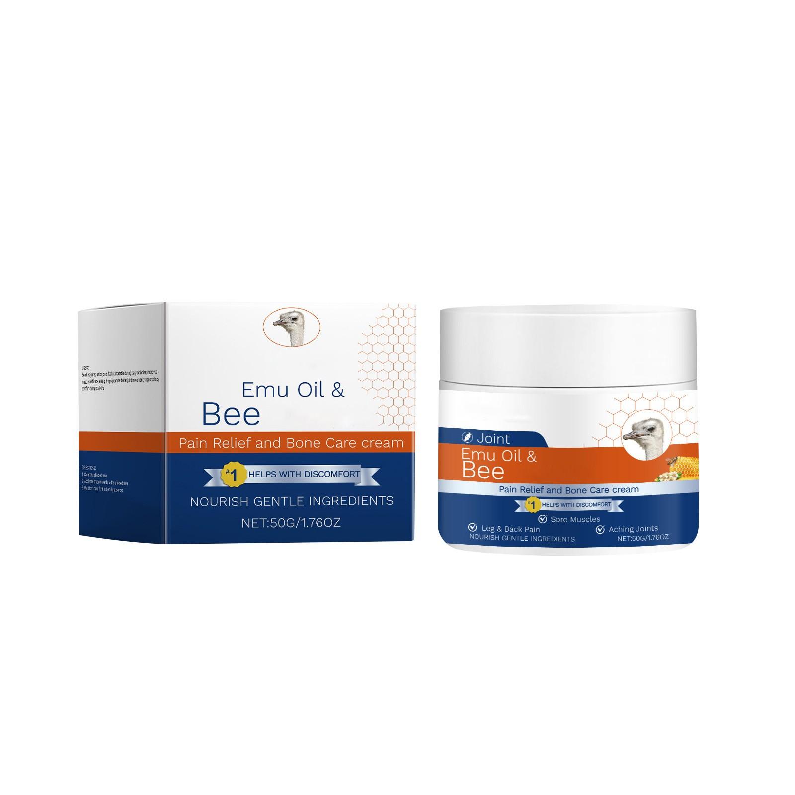 

Бальзам для суставов с маслом эму, увлажняющий, комфортный бальзам для всего тела, интегрированный с апитерапией, для суставов спины, шеи, рук, ног и т. д. 50 г One Size