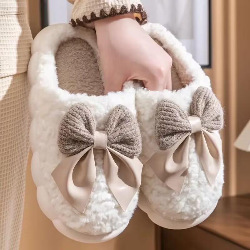 Warm Furry Non-Slip Winter Cotton Slippers with Thick Sole for Men & Women