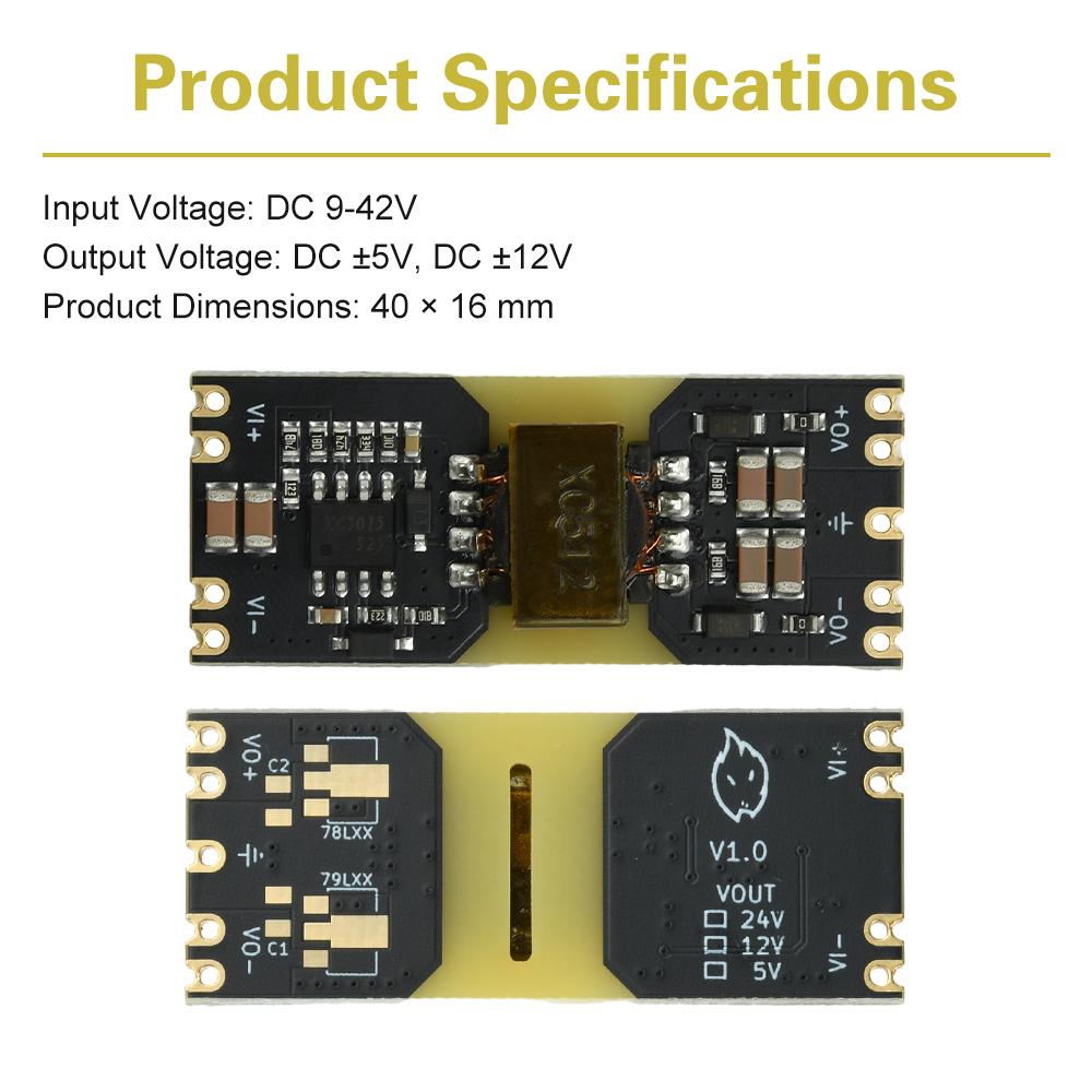 XC5015 Isolated DC DC Power Converter Module Wide Voltage 9-42V Input ±5V ±12V Output 6W 10W Stabilizer Board