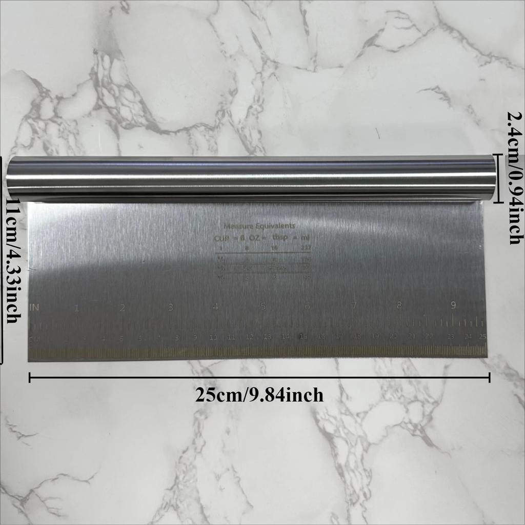 Stainless Steel Kitchens Accessories Cake Scraper Kitchen Utensils Pastry Cutting Machine Cooking Sugar Cube Spatula Bakeware