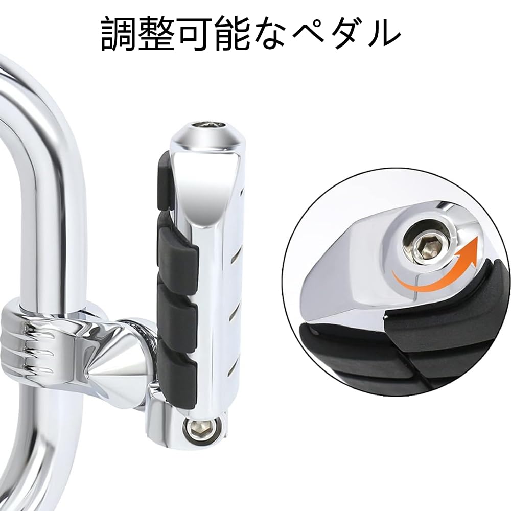 MAKGAGAAI Motorcycle 32mm Highway Engine Guard Bar Compatible with Electra Road Street Footpegs, Footrests, Glide, King, Glide, etc.