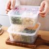 4 Grid Drain Fridge Food Storage Crisper Fooding Sorting Frozen Storage Box Durable Storage Box
