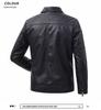 Men’s Slim Fit Leather Jacket with Velvet Lining - Casual Plus Size Lapel Outerwear for Autumn and Winter