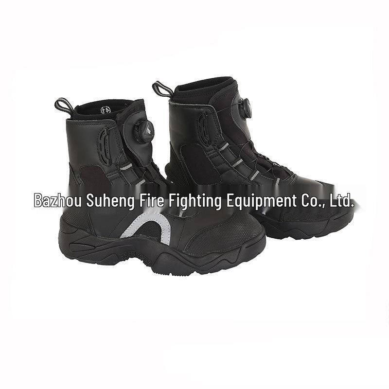 Neoprene Water Rescue Black High-Top Diving Boots for Outdoor Adventures