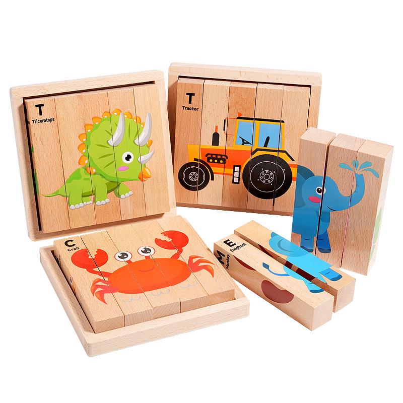 Early Childhood Wooden 3D Animal Puzzle & Cognition Board Toy