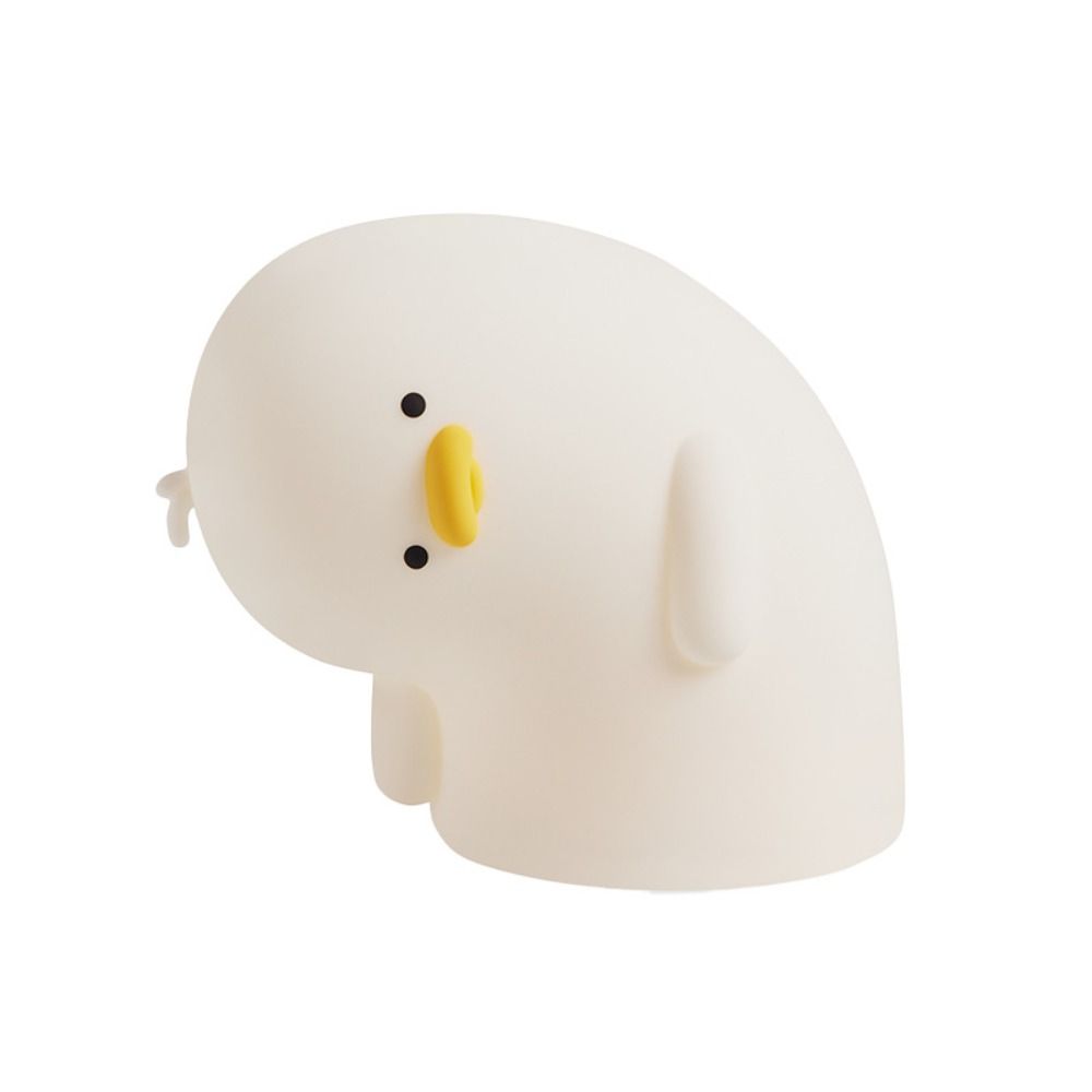 Warm White Light Duck LED Night Light USB Charging Timing Duck Silicone Lamp Slap Control 3-Level Adjustable
