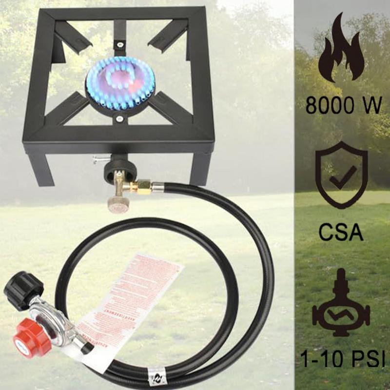 Cast Iron Single Burner Stove Camping Stove To Boil Water Portable Ring Boiling Large Burner Kit For Outdoor Hiking Cooking