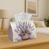 1pc Romantic Botanical Classic - Fabric Napkin Holder, Lavender Basket - Ideal for Home, Parties, Cars, Kitchens, Dining Tables, for Home Decor, Trend