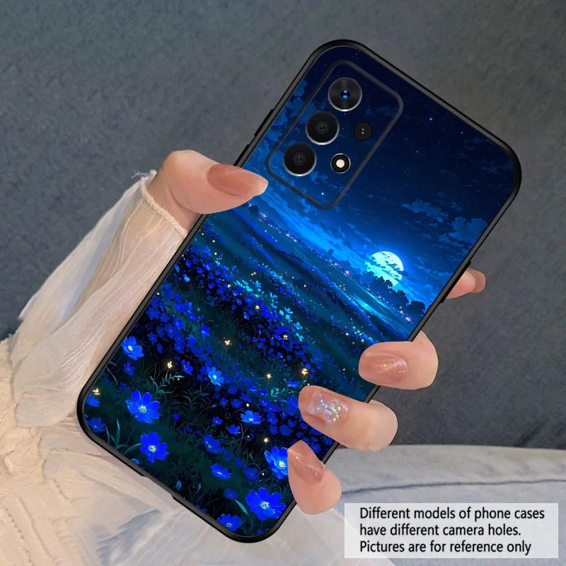 Black Leaf Image For Samsung A03 Core A 04 05 06 12 14 15 16 22 23 Galaxy A25 26 4G 34 35 52 53 56 71 73 90 5G Soft Phone Case