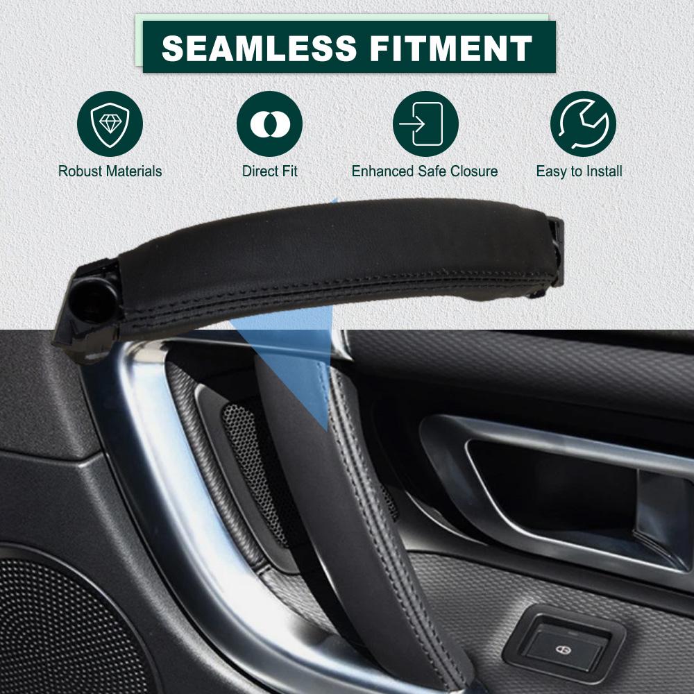 Left Right Car Interior Door Leather Pull Handle Assembly for Land Rover L550 Discovery Sport 2015 2016 2017 2018 Black