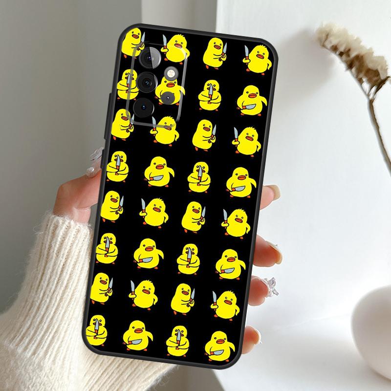 Duck With Knife Duck Cute Case For Samsung Galaxy A52 A32 A12 A16 A26 A36 A56 A15 A35 A55 A34 A54 A13 A33 A53 A17 A06