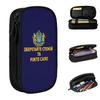 Ukraine Flag Trident Ukrainian Pencil Case Pencil Box Pen for Girl Boy Large Storage Bag School Supplies Zipper Stationery