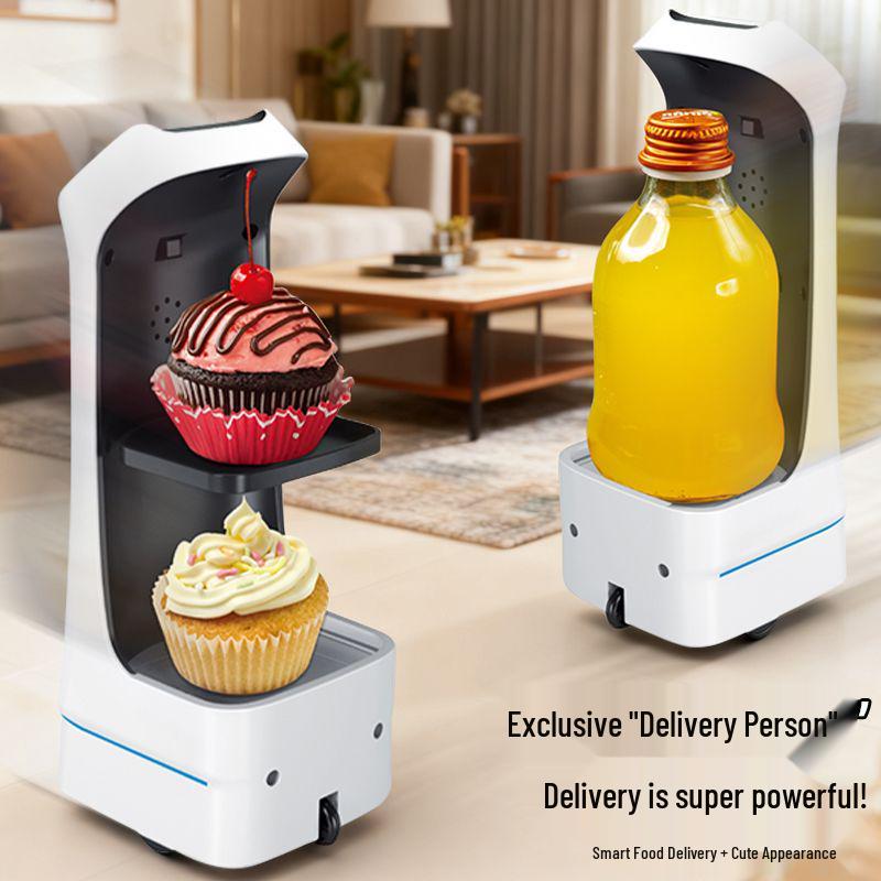

Remote Control Food Delivery Robot Cart: Birthday and Holiday Gift for Kids Food Delivery Robot [Battery Version]