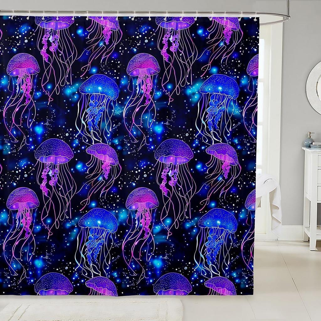 Ocean Wave Shower Curtain Japanese Hokusai Bathroom Shower Curtain Sets for Young Vintage Abstract Sea Waves Fabric Shower